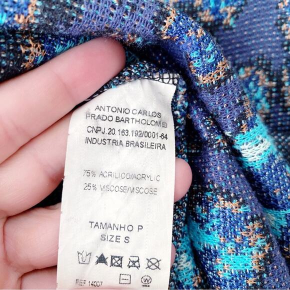 Cecelia Prado Anthropologie | Fit and Flare Knee Length Sweater Dress Blue Small - Picture 6 of 6